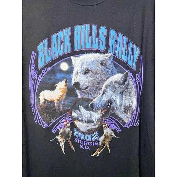 Vintage 1992 Sturgis Black Hills Motorcycle Rally NEW T-Shirt Old Stock XL I - Picture 2 of 5